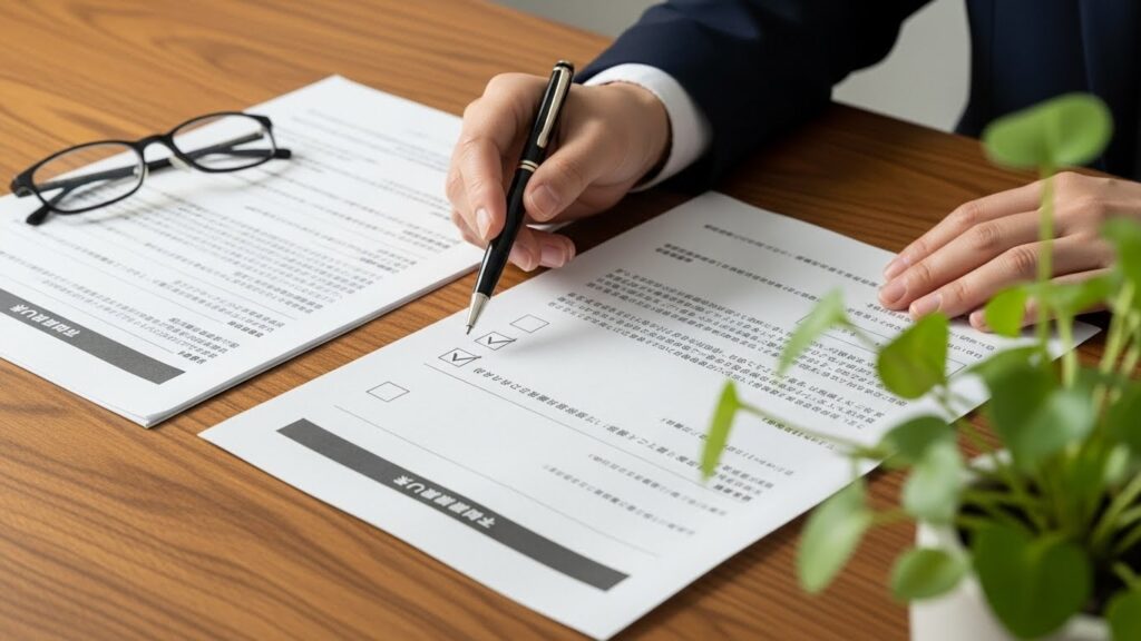 申請に必要な書類のチェックリスト