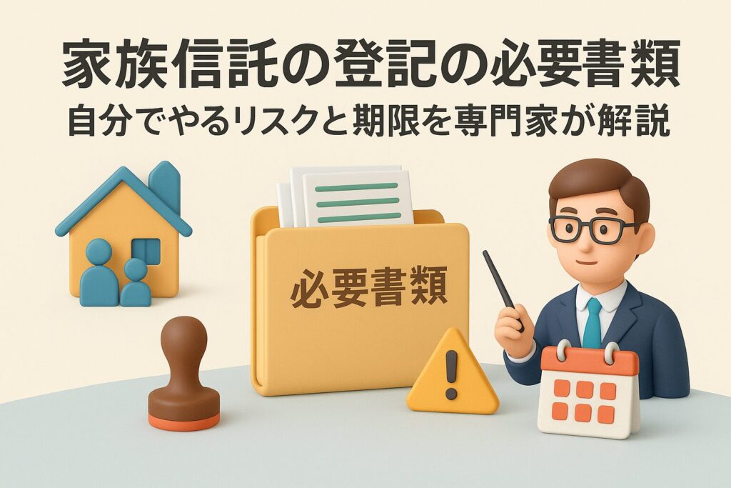 家族信託の登記の必要書類｜自分でやるリスクと期限を専門家が解説