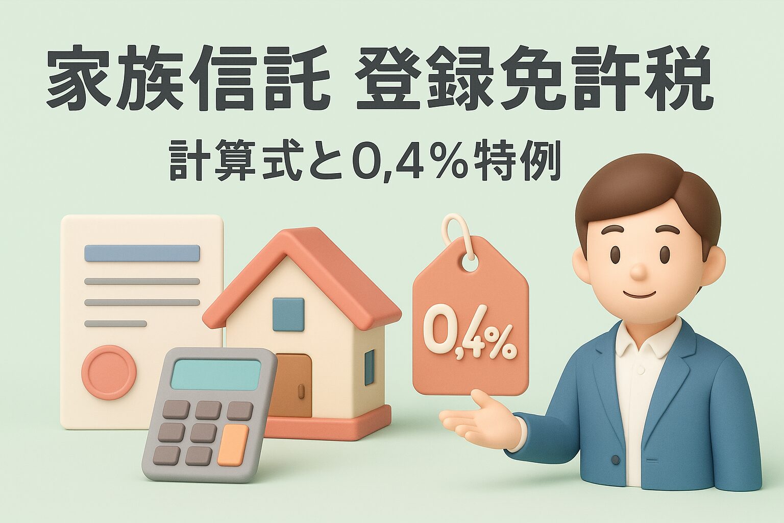 家族信託の登録免許税は高い？計算式と0.4%特例の全知識