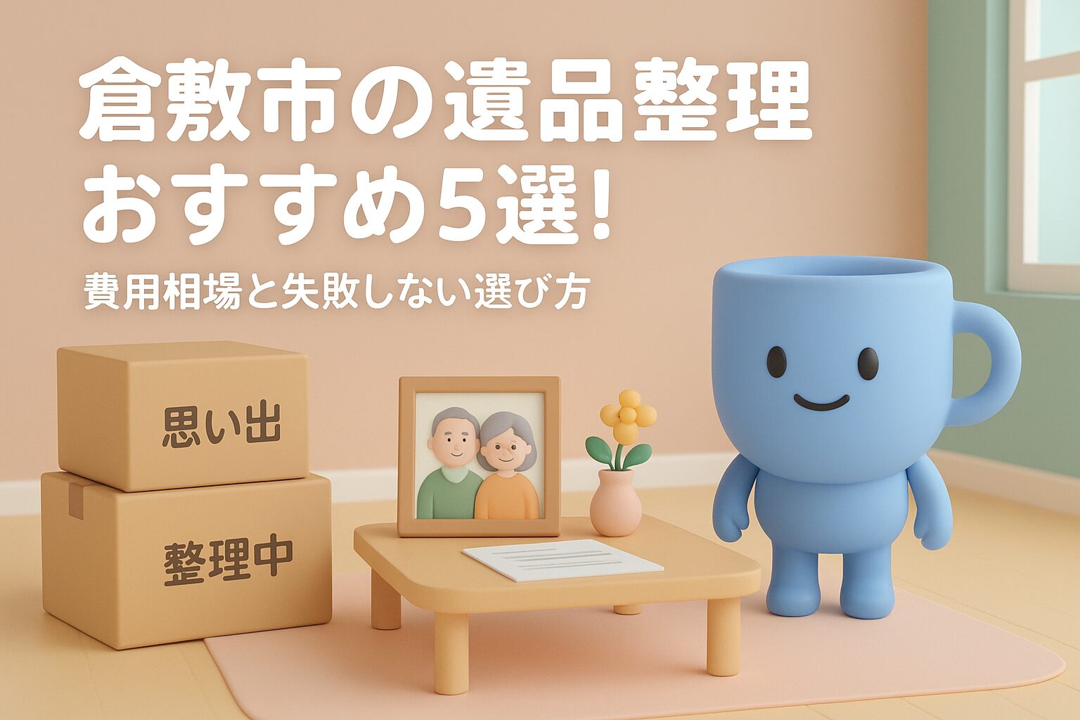 倉敷市の遺品整理おすすめ5選!費用相場と失敗しない選び方
