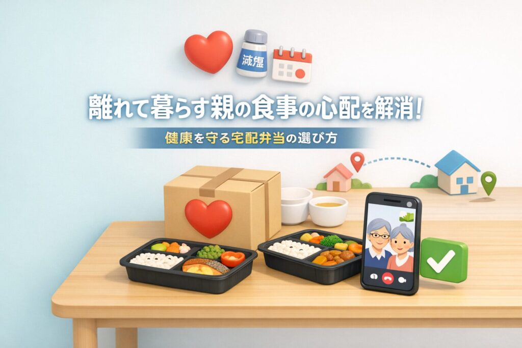 離れて暮らす親の食事の心配を解消！健康を守る宅配弁当の選び方