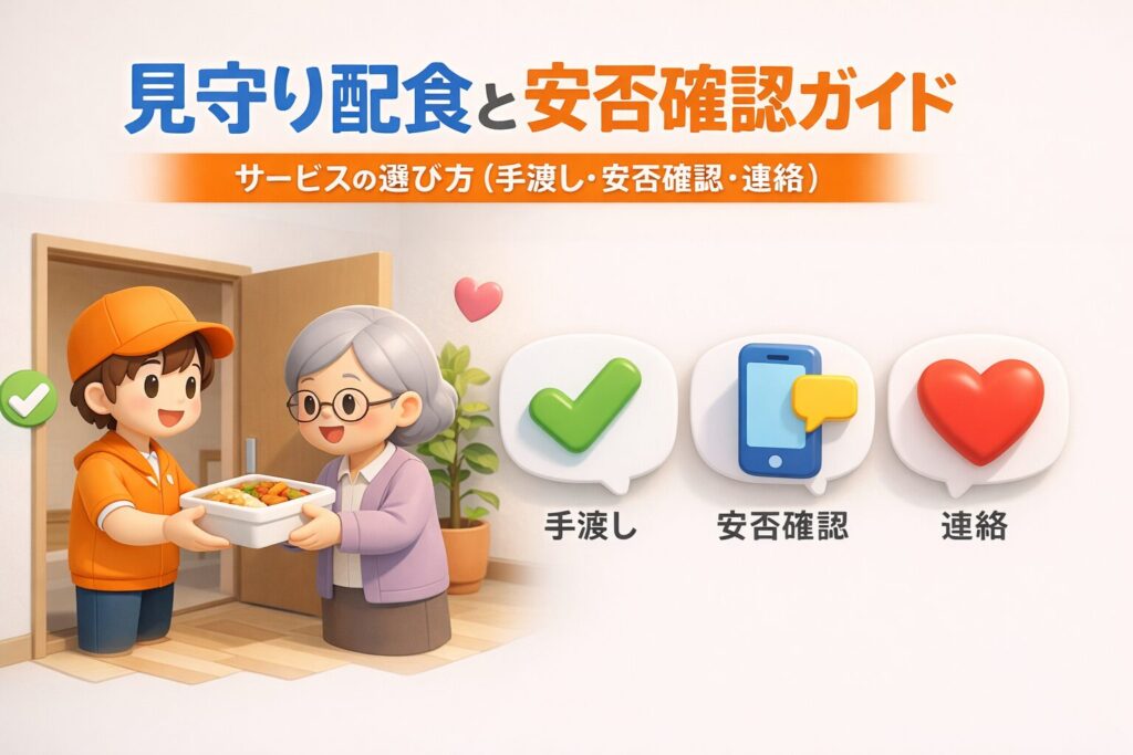 見守り配食と安否確認ガイド｜サービスの選び方（手渡し・安否確認・連絡）