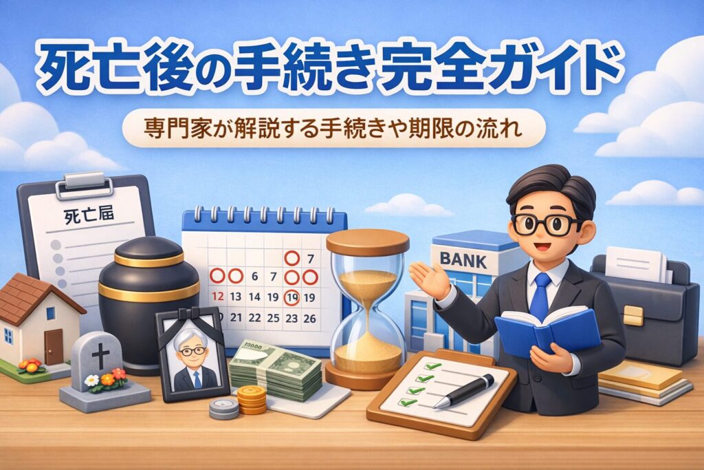 死亡後 手続きの完全ガイド｜期限や順番を専門家が徹底解説