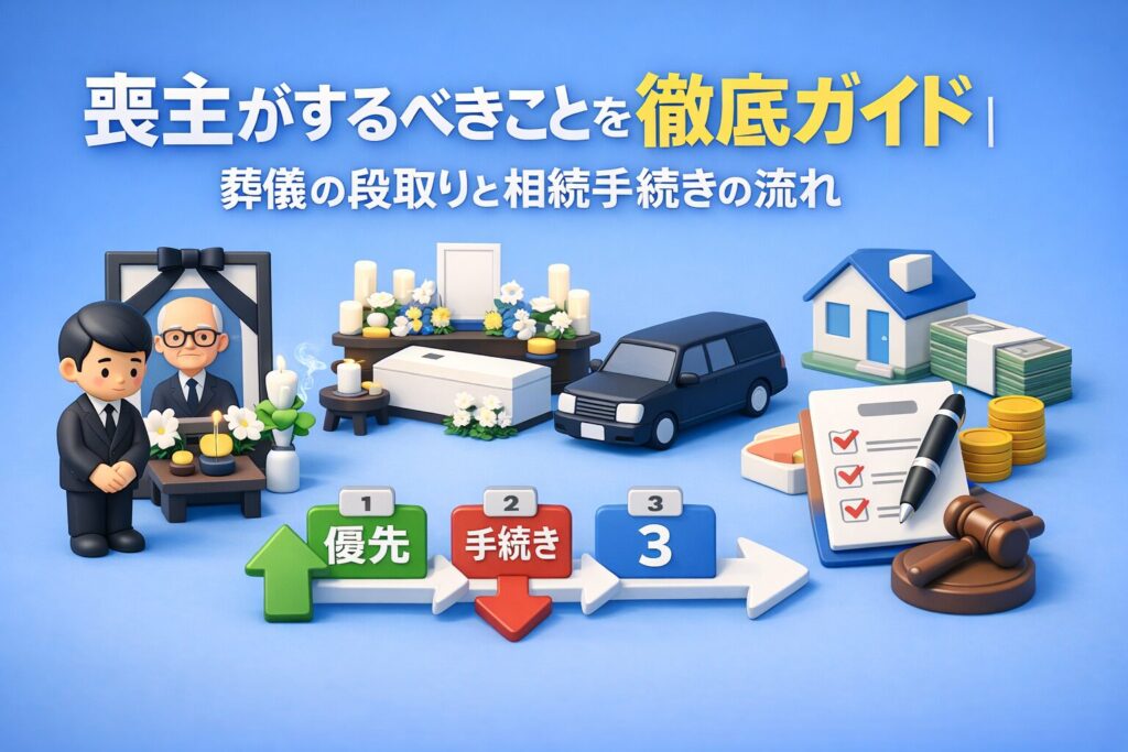 喪主やすること徹底解説｜葬儀・相続手続きの優先順位と流れ
