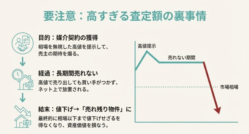 条件の違いを数値化して調整する取引事例比較法の核心を説明するスライド