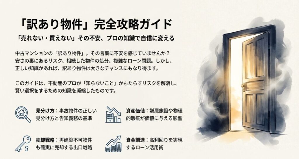 訳あり物件を賢く選択するためのプロの知識を凝縮した攻略ガイドの表紙