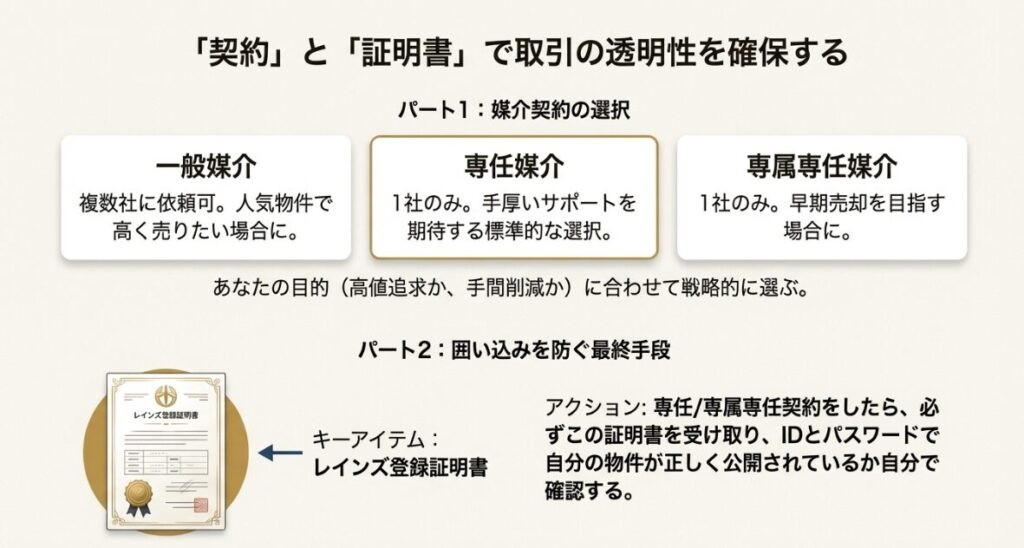 高い査定額に惑わされず、具体的な取引データに基づく論理的な根拠を求めるべき理由を説いた解説スライド
