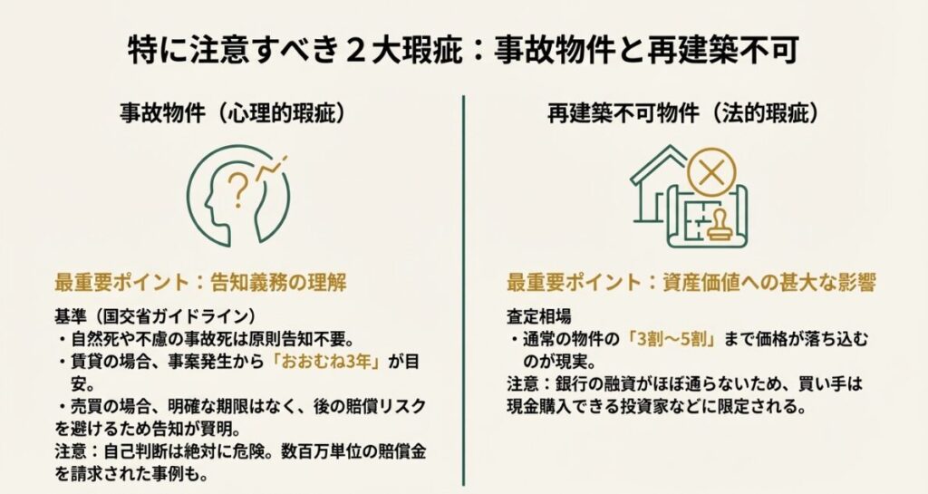 告知が必要な基準と価格の下落率をまとめた資料
