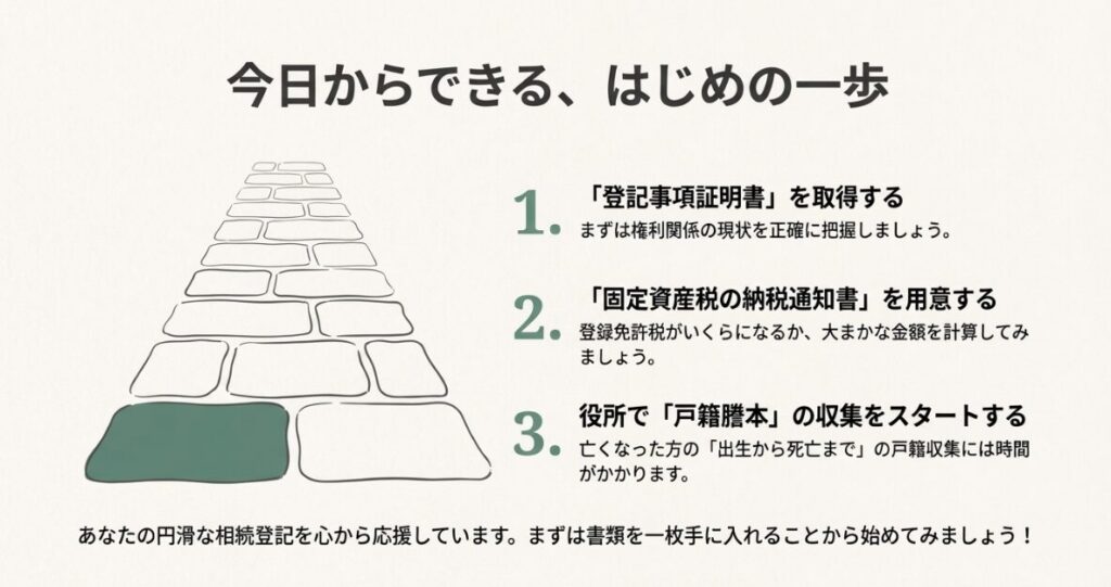 登記事項証明書の取得から始める相続登記の具体的なアクションプラン