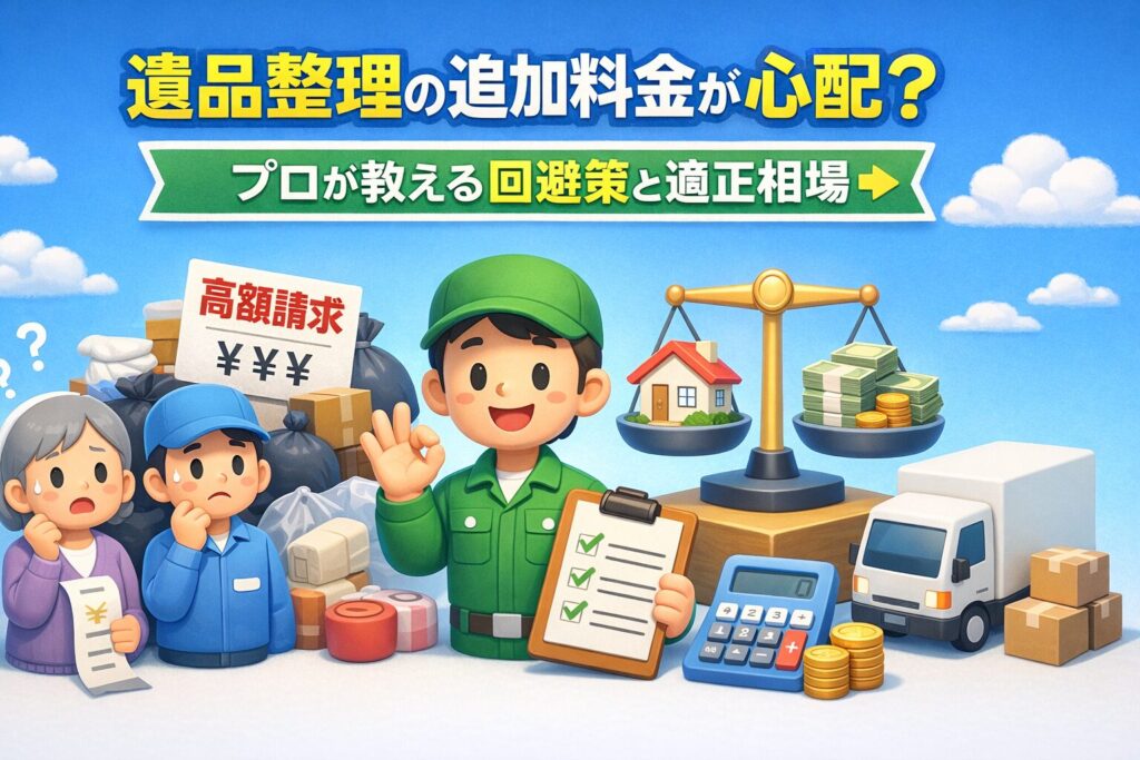 遺品整理追加料金の不安を解消！プロが教える回避策と適正相場