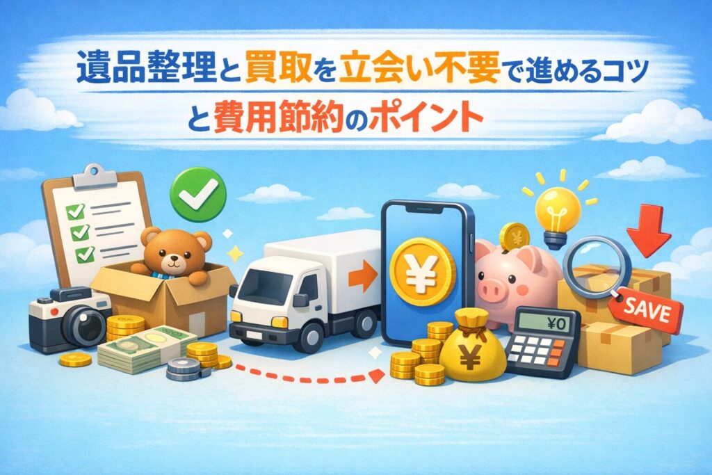 遺品整理と買取を立会い不要で進めるコツと費用節約のポイント