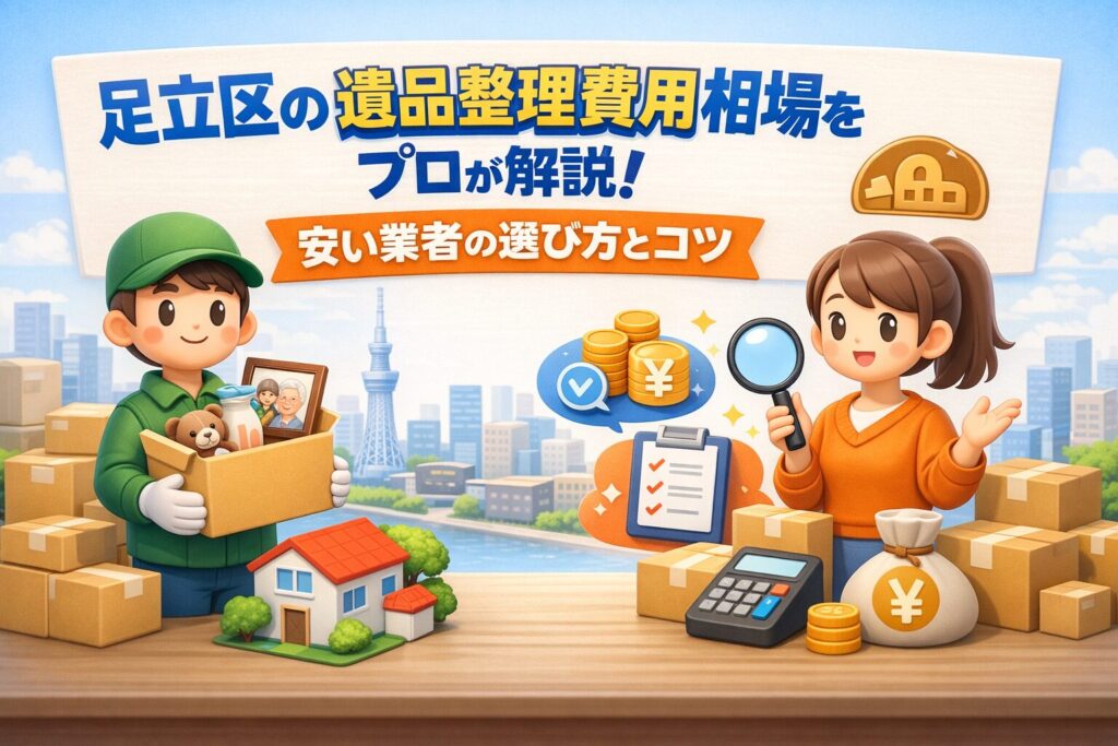 足立区の遺品整理費用相場をプロが解説！安い業者の選び方とコツ