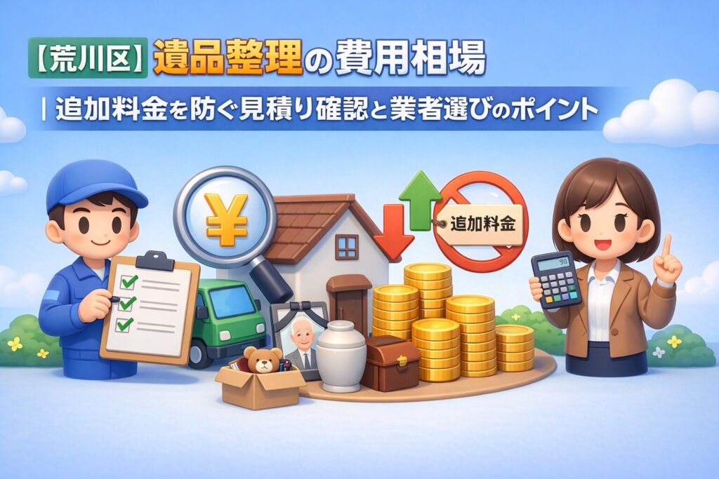 【荒川区】遺品整理の費用相場｜追加料金を防ぐ見積チェックと業者選び