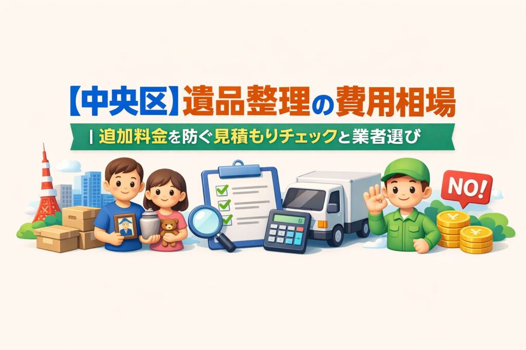 【中央区】遺品整理の費用相場｜追加料金を防ぐ見積チェックと業者選び