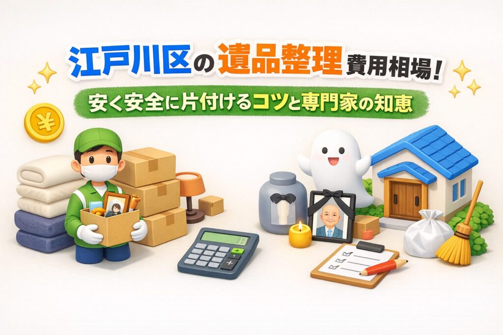 江戸川区の遺品整理費用相場！安く安全に片付ける専門家の知恵