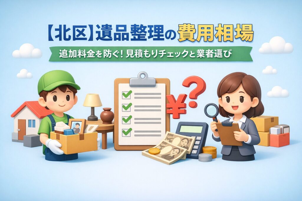 【北区】遺品整理の費用相場｜追加料金を防ぐ見積チェックと業者選び