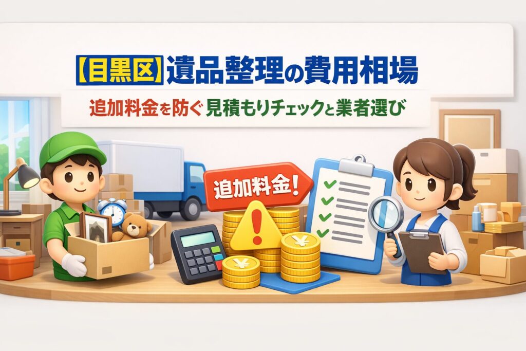 【目黒区】遺品整理の費用相場｜追加料金を防ぐ見積チェックと業者選び