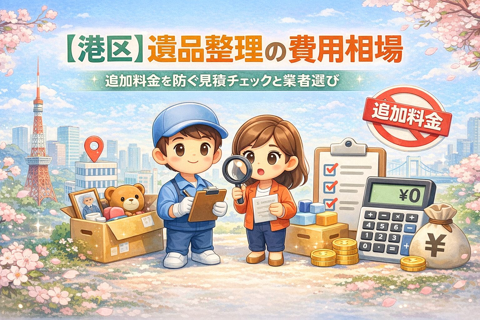 【渋谷区】遺品整理の費用相場|追加料金を防ぐ見積チェックと業者選び