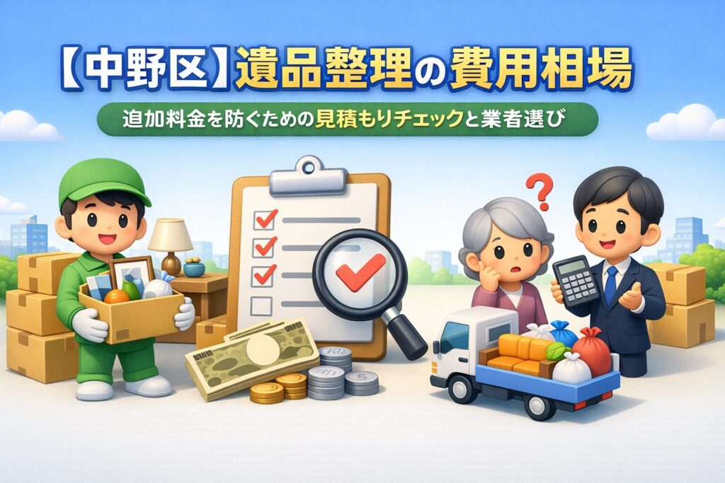 【中野区】遺品整理の費用相場｜追加料金を防ぐ見積チェックと業者選び