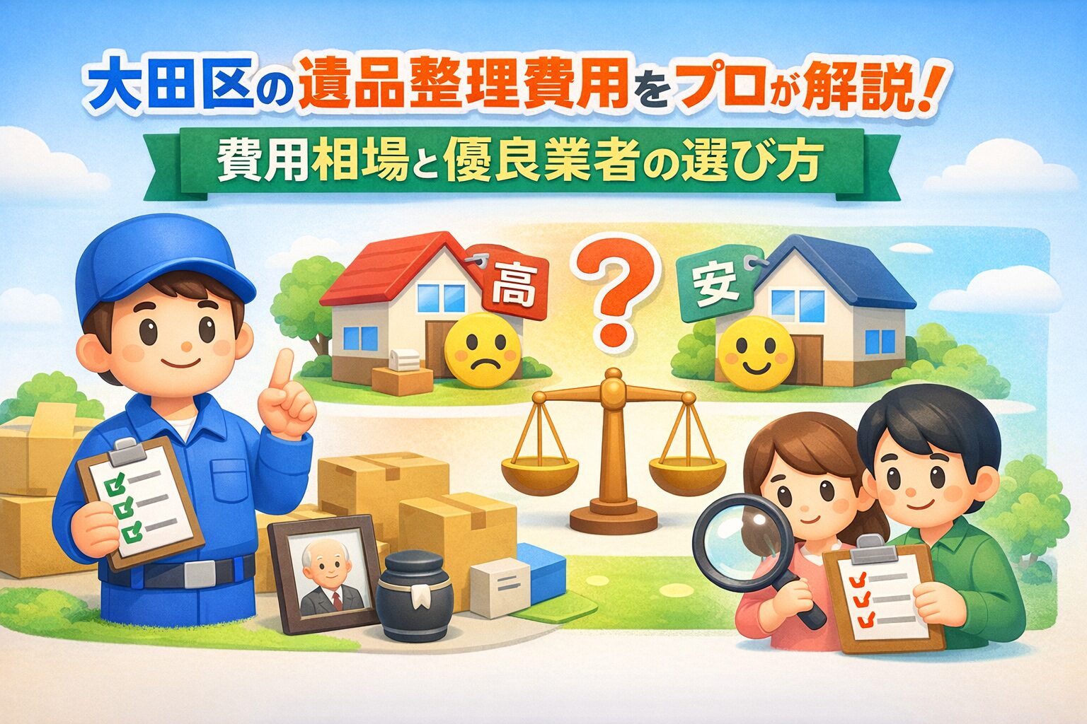大田区の遺品整理費用をプロが解説!損をしない相場と業者選び