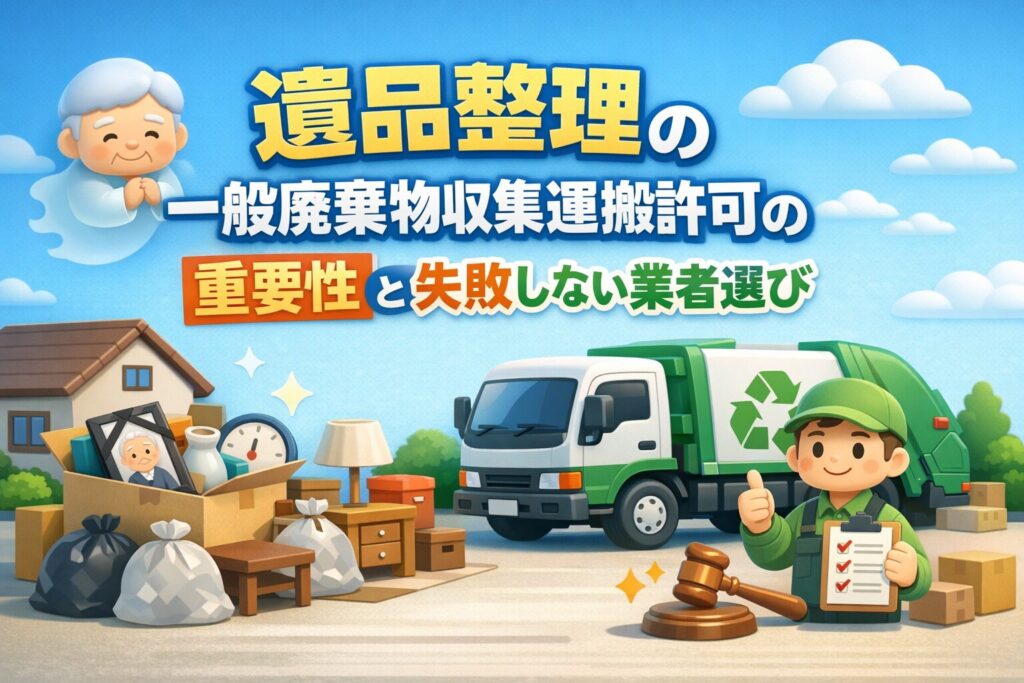 遺品整理の一般廃棄物収集運搬許可の重要性と失敗しない業者選び