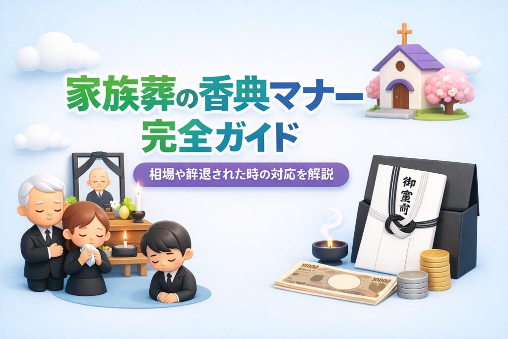 家族葬の香典マナー完全ガイド｜相場や辞退された時の対応を解説