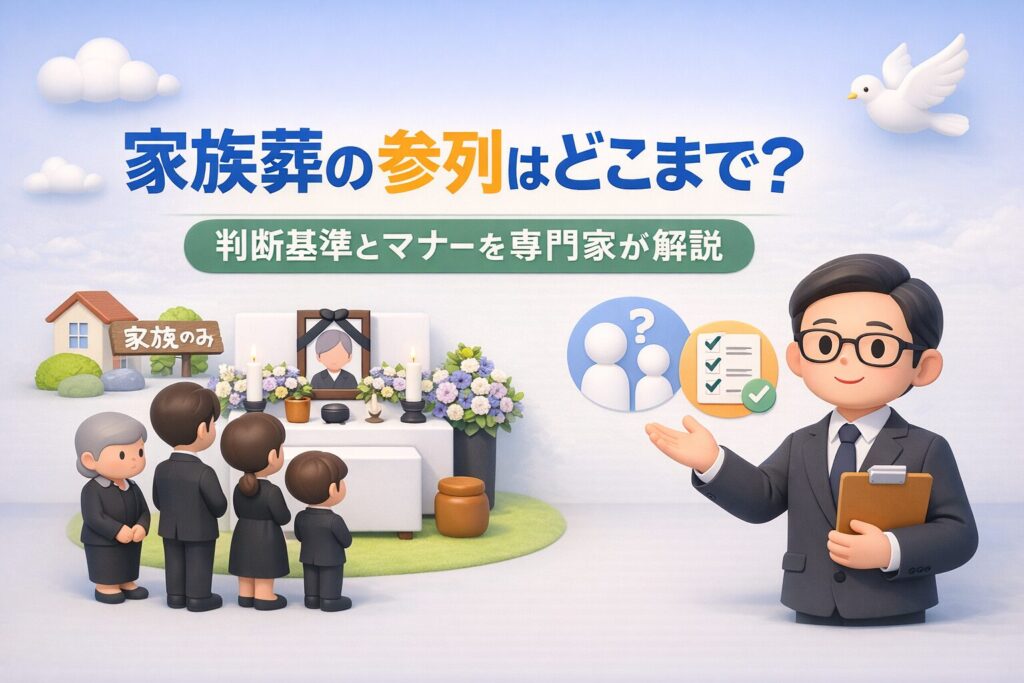 家族葬の参列はどこまで？判断基準とマナーを専門家が解説