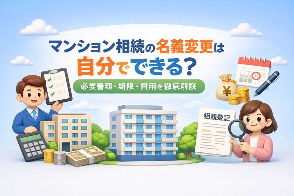 マンション相続の名義変更は自分でできる？必要書類・期限・費用の全体像