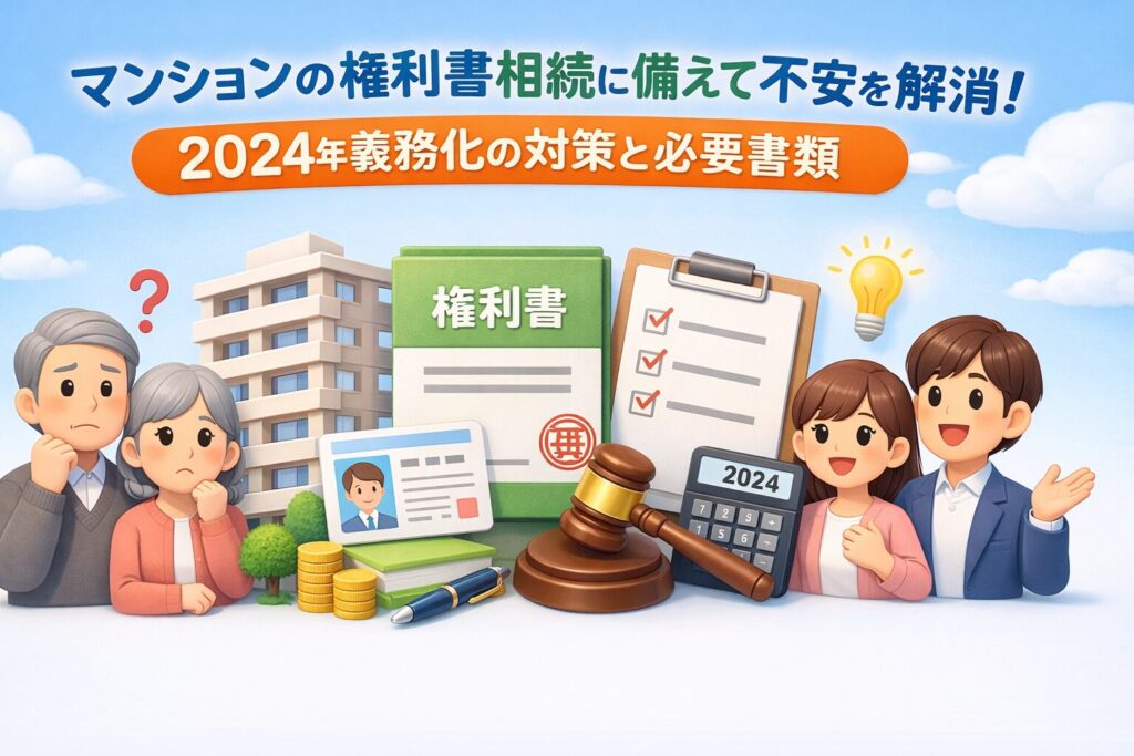 マンション権利書相続の不安を解消！2024年義務化の対策と必要書類