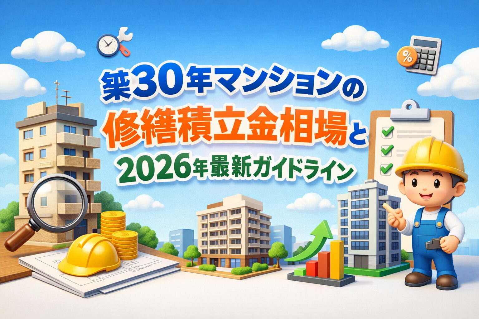 築30年マンションの修繕積立金相場と2026年最新ガイドライン