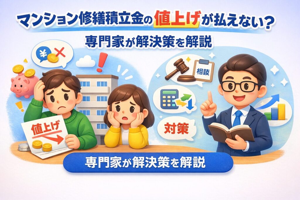 マンション修繕積立金の値上げが払えない？解決策を専門家が解説