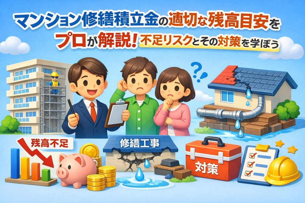 マンション修繕積立金の残高目安をプロが解説！不足のリスクと対策