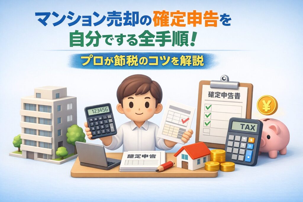 マンション売却の確定申告を自分でする全手順！プロが節税術を解説