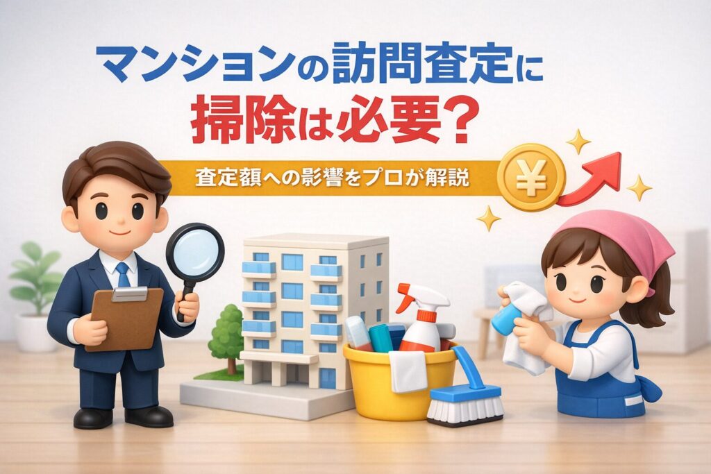 マンションの訪問査定で掃除は必要？査定額への影響をプロが解説