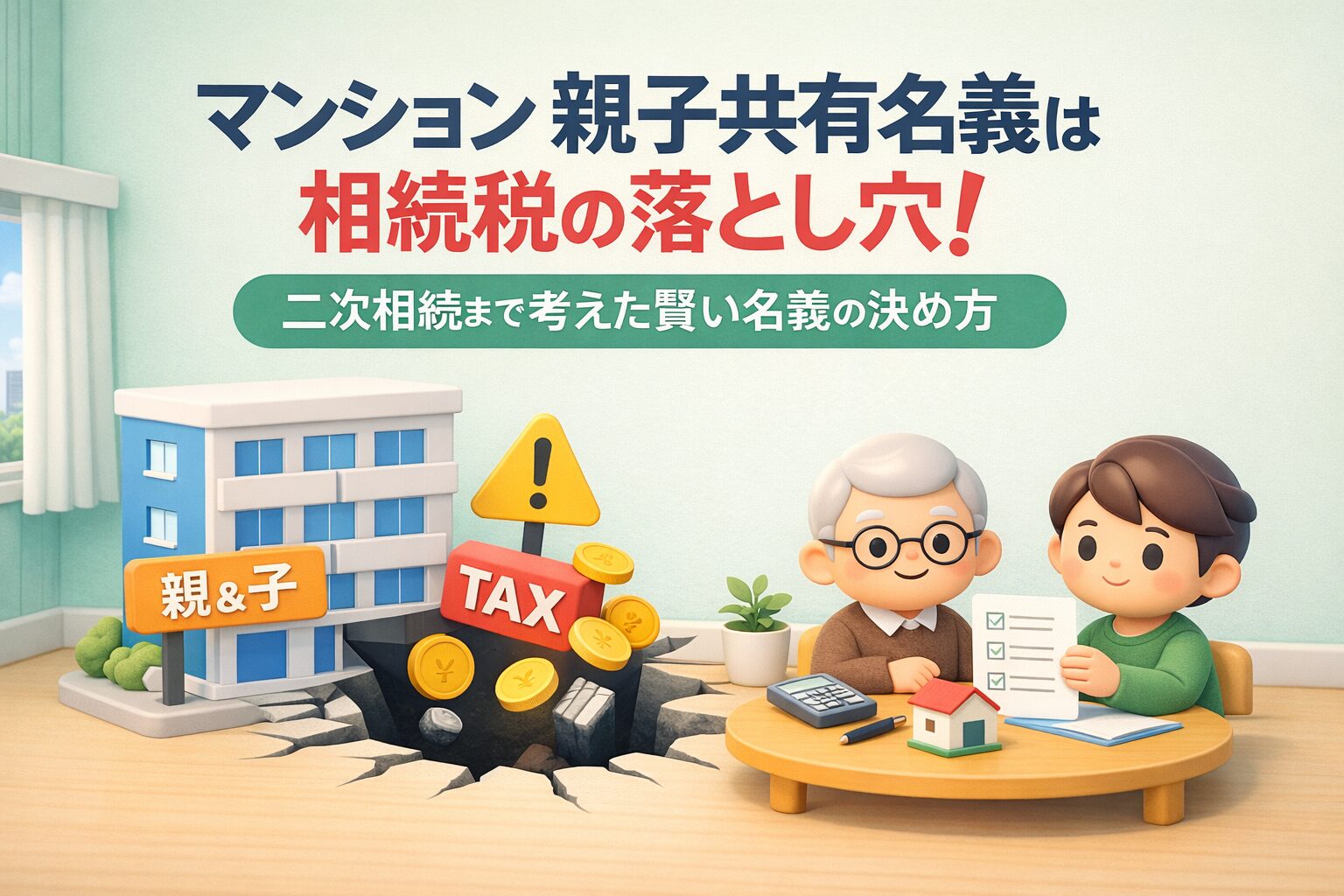 マンション親子共有名義相続税の落とし穴｜二次相続まで考えた賢い名義の決め方