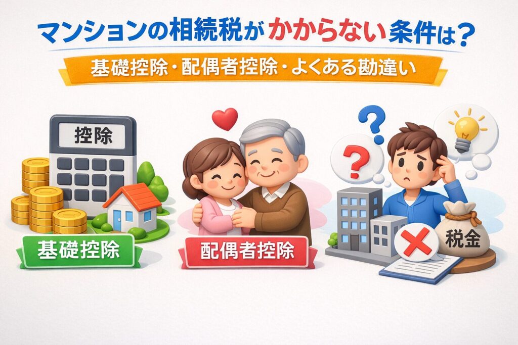 マンション相続税が「かからない」条件は？基礎控除・配偶者控除・よくある勘違い