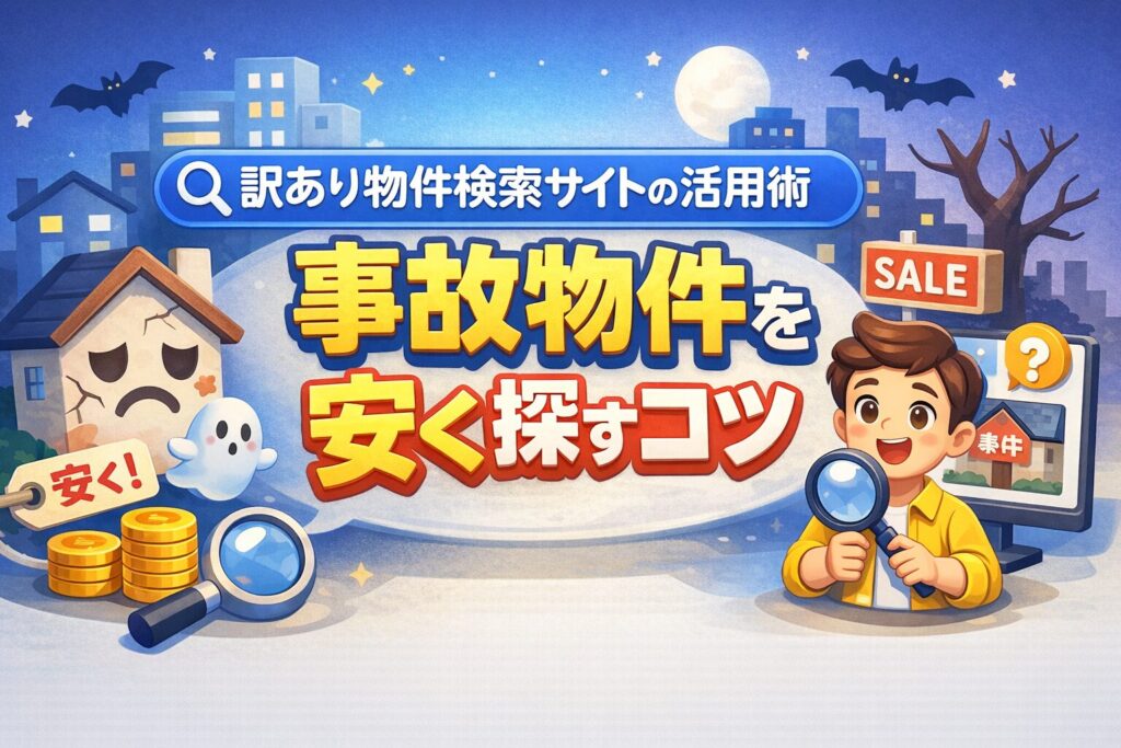 訳あり物件検索サイト活用術｜事故物件を安く探すコツ