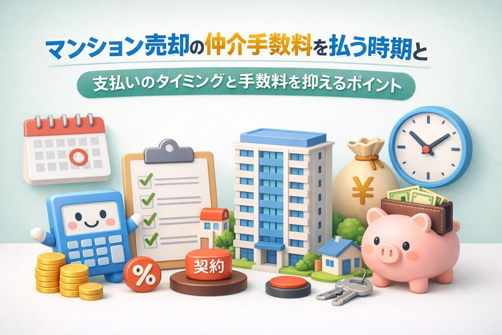 マンション売却の仲介手数料はいつ払う？支払い時期と安く抑えるコツ