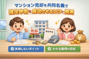 マンション売却の共同名義で確定申告を成功させるコツと費用
