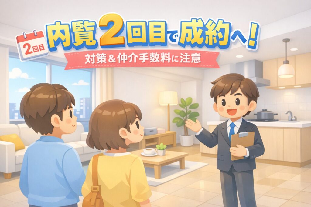 マンション売却内覧2回目で成約へ！対策と仲介手数料の注意点