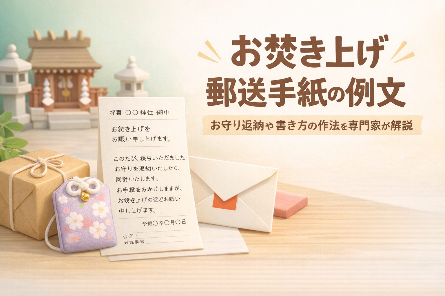 お焚き上げ郵送手紙例文｜お守り返納や書き方の作法を専門家が解説