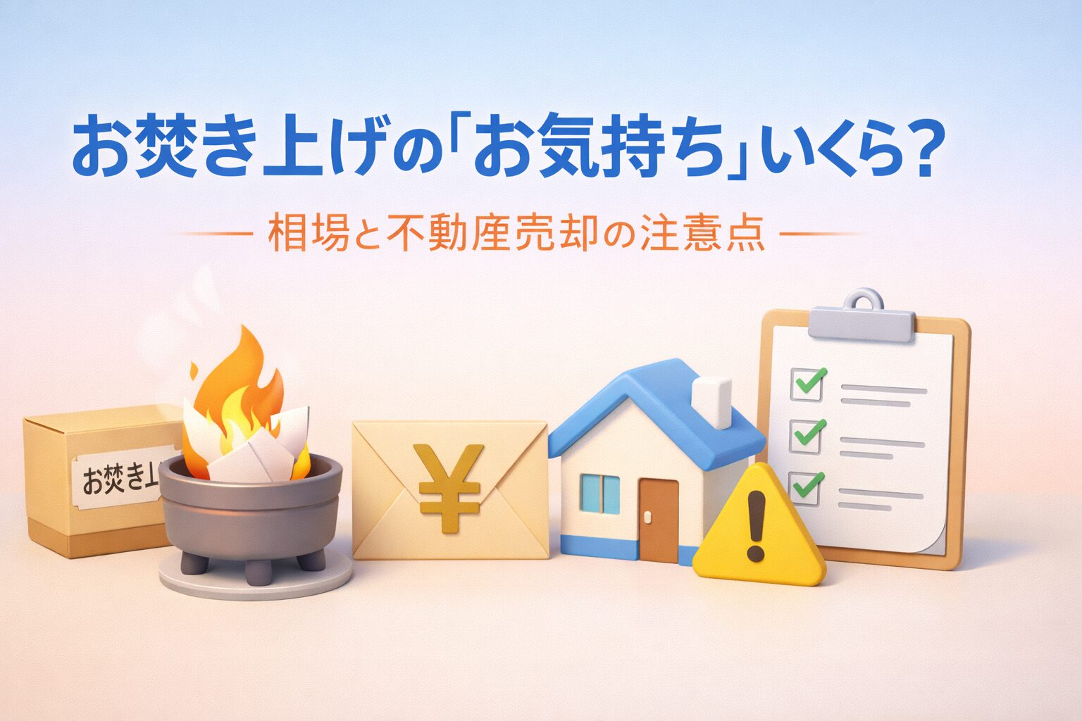 お焚き上げお気持ちいくら？相場と不動産売却の注意点