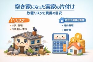 空き家になった実家の片付け：放置リスクと費用の目安