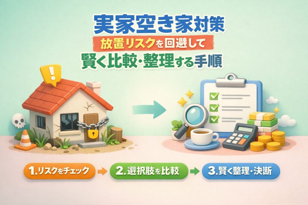 実家空き家対策の放置リスクを回避して賢く比較・整理する手順