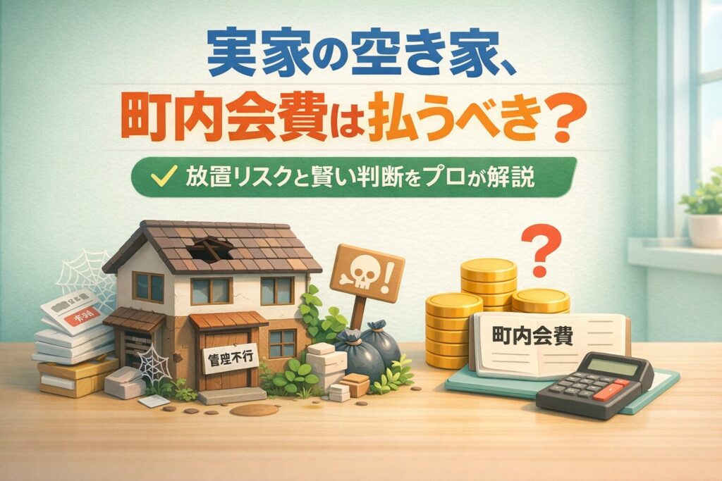 実家空き家町内会費は払うべきか？放置リスクと賢い比較をプロが解説