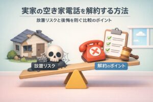 実家空き家電話の解約方法は？放置リスクと後悔を防ぐ比較のポイント