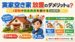 実家空き家放置のデメリットは？罰則や税金負担を避ける比較術