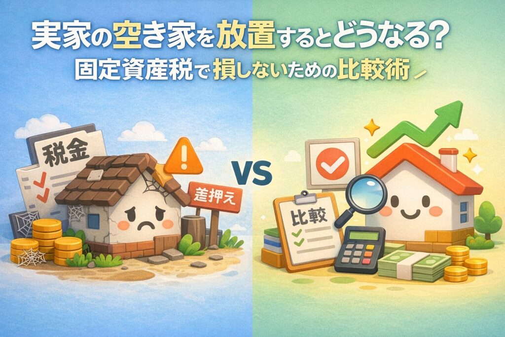 実家空き家固定資産税を放置するリスクは?損をしないための比較術