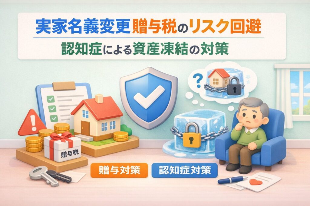 実家名義変更贈与税のリスク回避｜認知症による資産凍結の対策