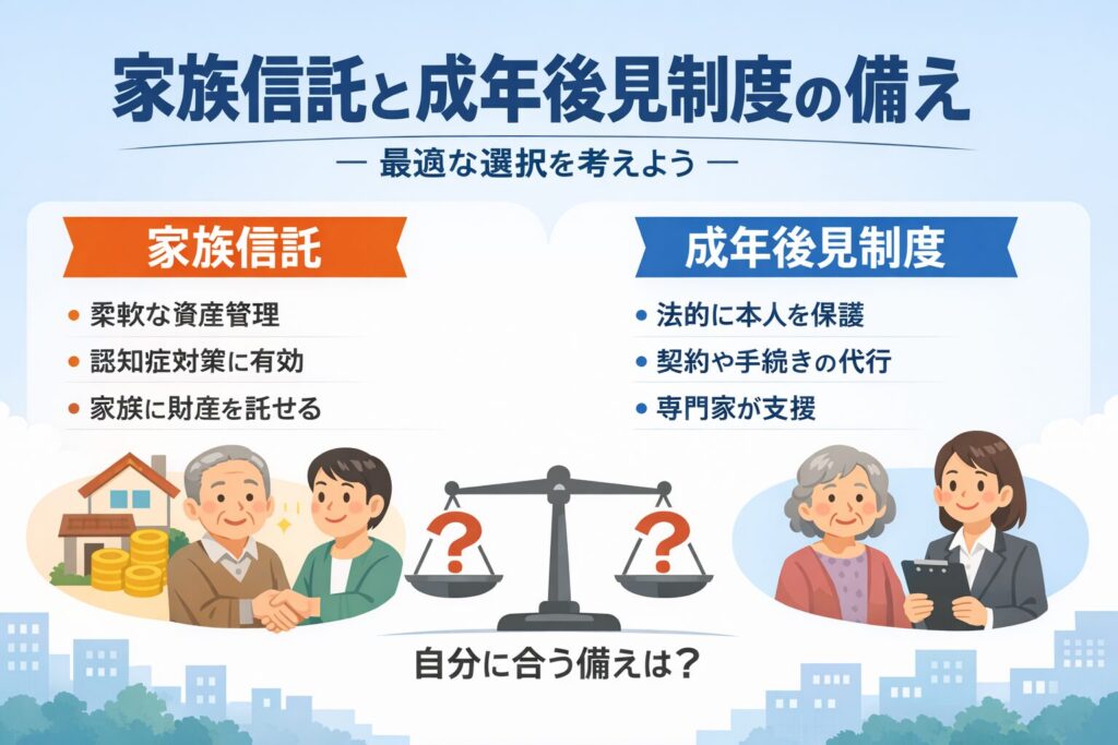 成年後見報告書書式の前に！家族信託と比較して最適な備えを整理